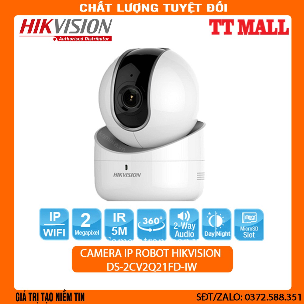 CAMERA IP ROBOT 2MP HIKVISION DS-2CV2Q21FD-IW