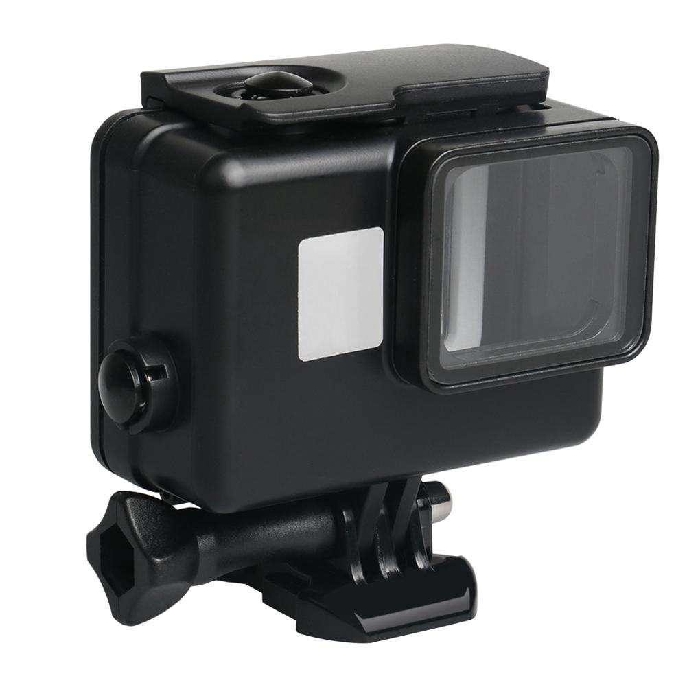 ♚Dom♚Action Camera 45m Waterproof Diving Housing Case for Gopro Hero 5 6 7(Black