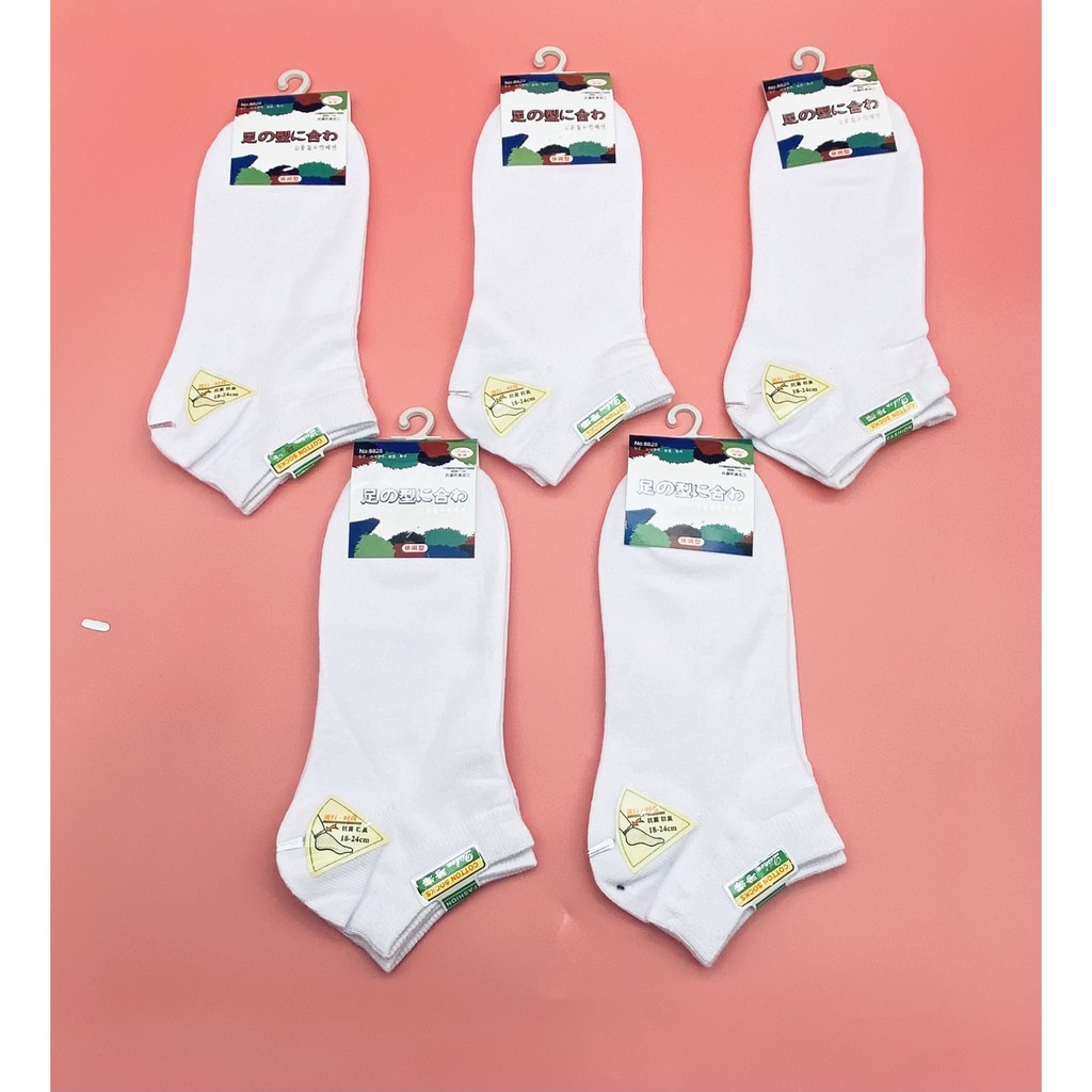 Combo 5 đôi tất vớ nữ , màu trăng trơn , phù hợp học sinh , sinh viên  và nhân viên văn phòng, ảnh thật