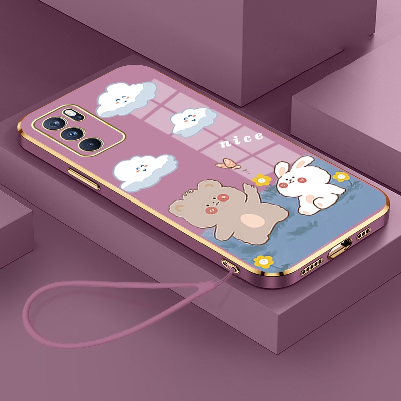 Ốp Điện Thoại Silicon Mềm Mạ Điện Chống Sốc Cho oppo reno 6 4g oppo a16 oppo reno 6z 5g oppo reno6 z 5g