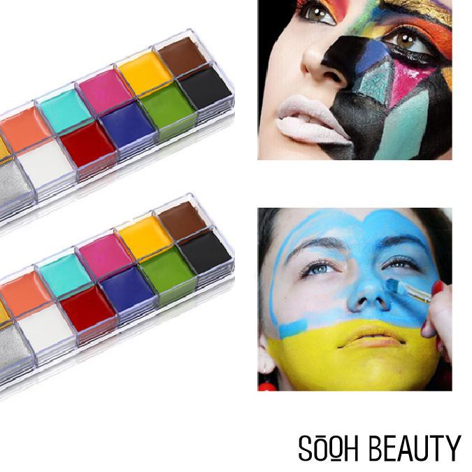 (hàng Mới Về) Bảng Màu Vẽ Cơ Thể 12 Màu Sắc Trang Điểm Dự Tiệc | BigBuy360 - bigbuy360.vn