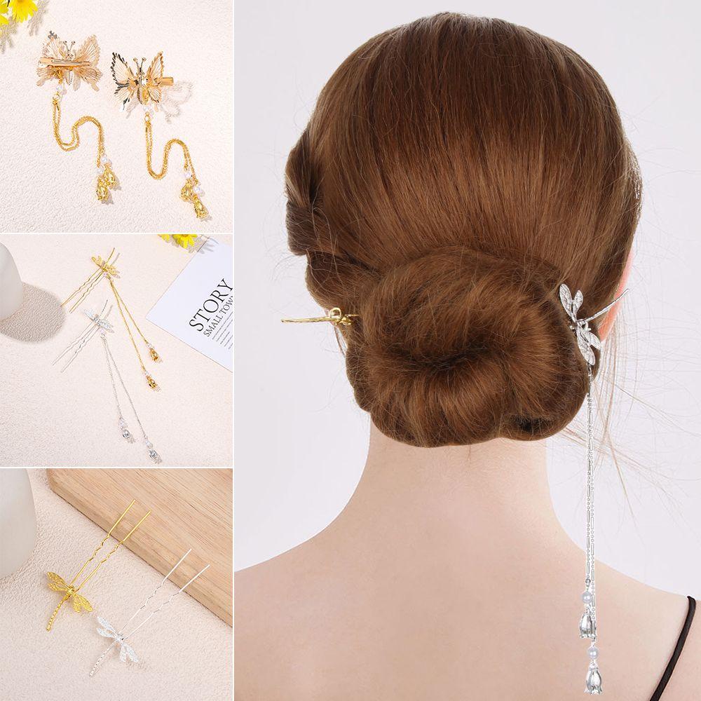 Kẹp Tóc Hình Bươm Bướm Bằng Kim Loại Lấp Lánh