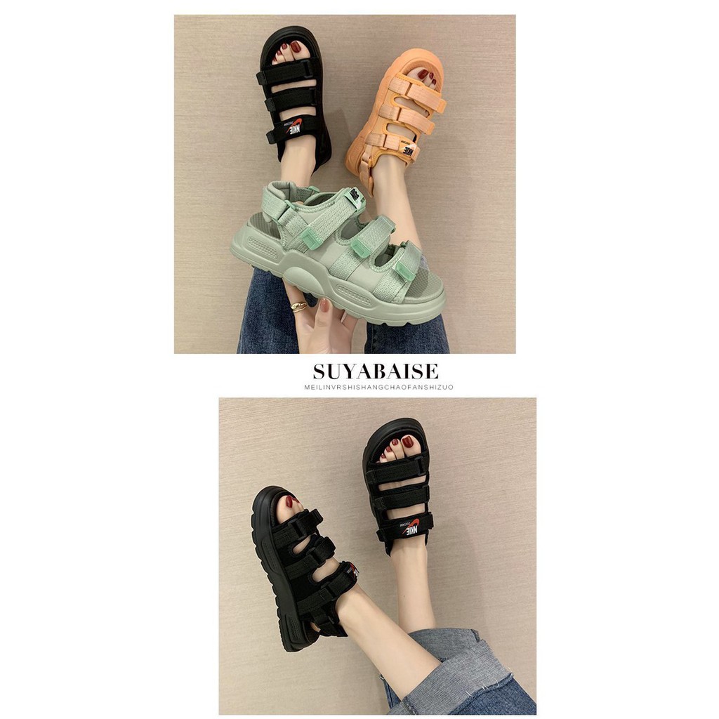 (A016) Sandal nữ 3 quai ngang phong cách Hàn Quốc CAO CẤP NKIE (hàng loại 1) !