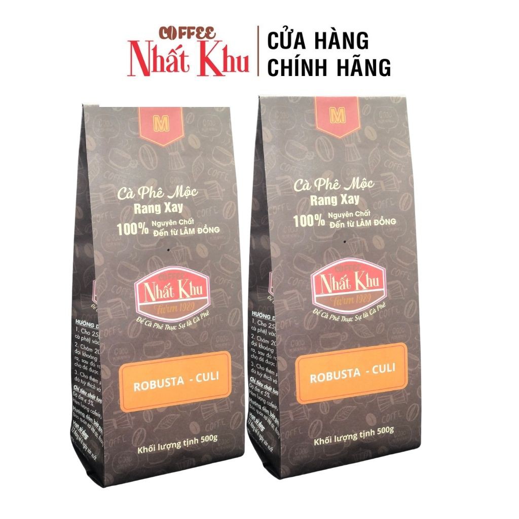 [Hàng chính hãng]Cà phê Culi gu mạnh, siêu đậm đặc 1 ký 2 túi 500gram