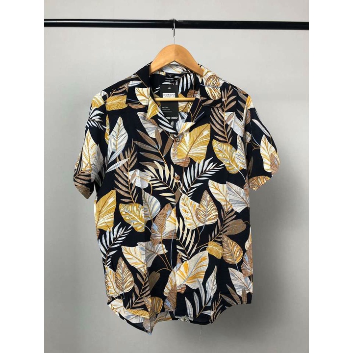 Áo Sơ Mi Ngắn Tay Họa Tiết Đi Biển Mùa Hè Cuban Shirt Vải Đũi Hoa Cao Cấp 50-78kg
