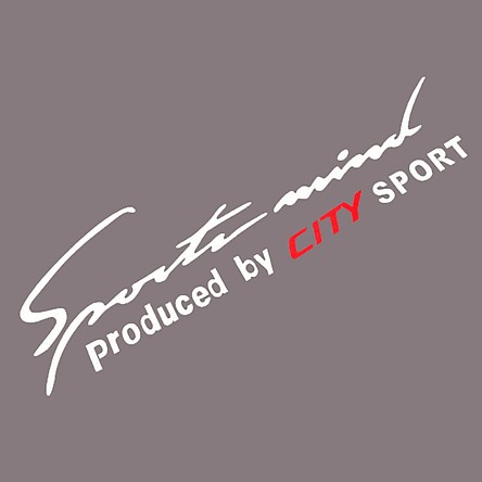 Bộ 2 Tem dán Sport trang trí cho ô tô Honda City ( Trắng) - Tặng 1 khăn lau nội thất