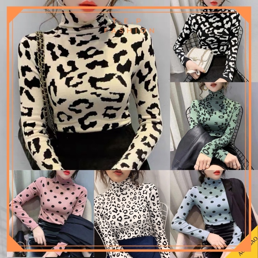 Áo Giữ Nhiệt Nữ, Áo Thun Nữ Dài Tay Họa Tiết Nhiều Màu Cổ 3 Phân Phong Cách Hàn Quốc Tep Fashion - AGN001