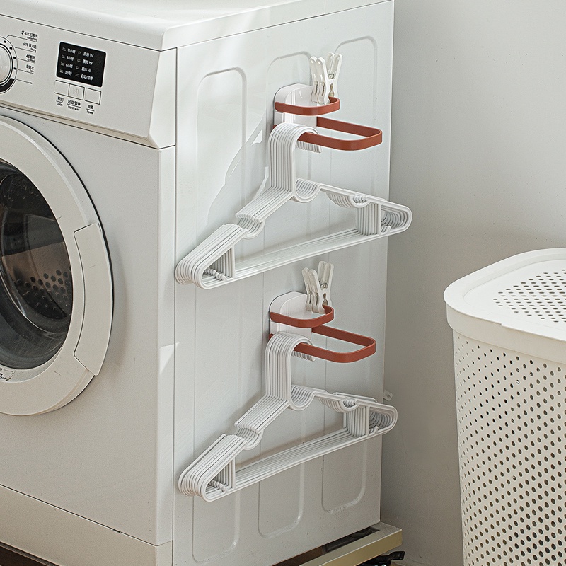 Kẹp quần áo Bộ móc dán treo lưu trữ cố định kẹp móc quần áo Nachuan