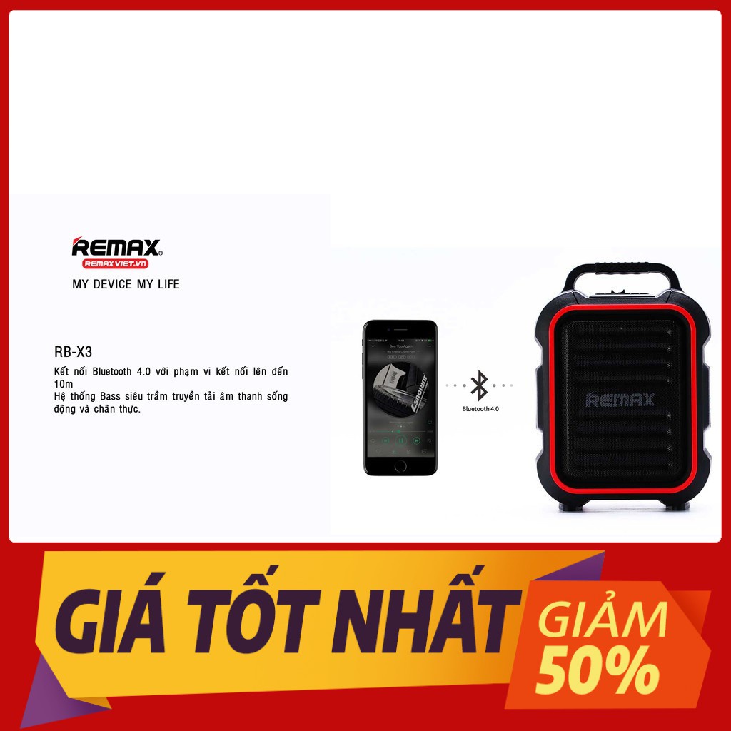 Loa Bluetooth Remax RB-X3 - Hàng Chính Hãng