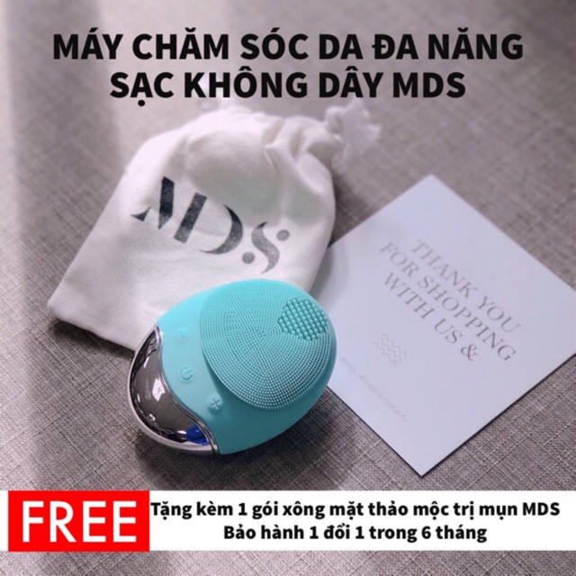 [CHÍNH HÃNG BH 1 ĐỔI 1] Máy rửa mặt / chăm sóc da đa chức năng MDS (Xanh Mint) - Bảo hành 1 đổi 1 trong 6 tháng | BigBuy360 - bigbuy360.vn
