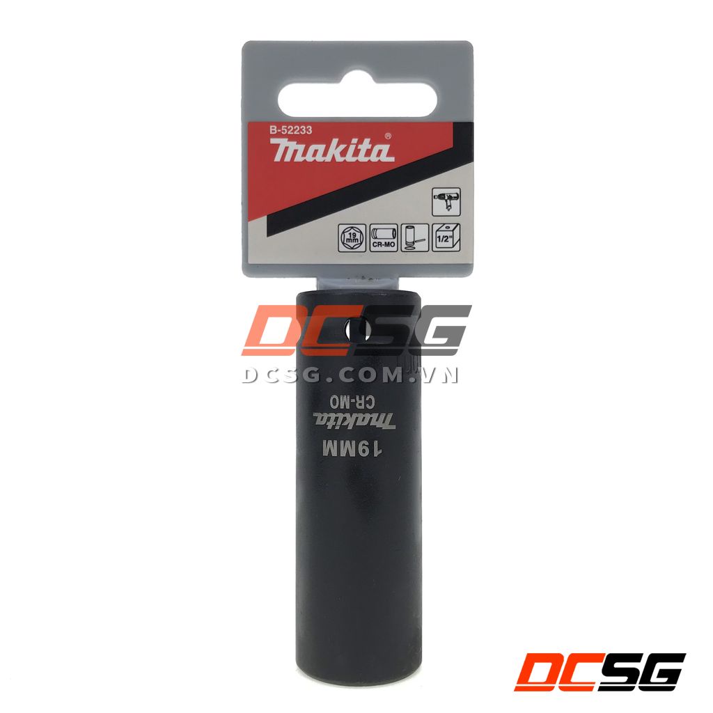 Đầu tuýp đen dài 81.5mm thép CR-MO cho máy siết bu lông 1/2&quot; Makita | DCSG