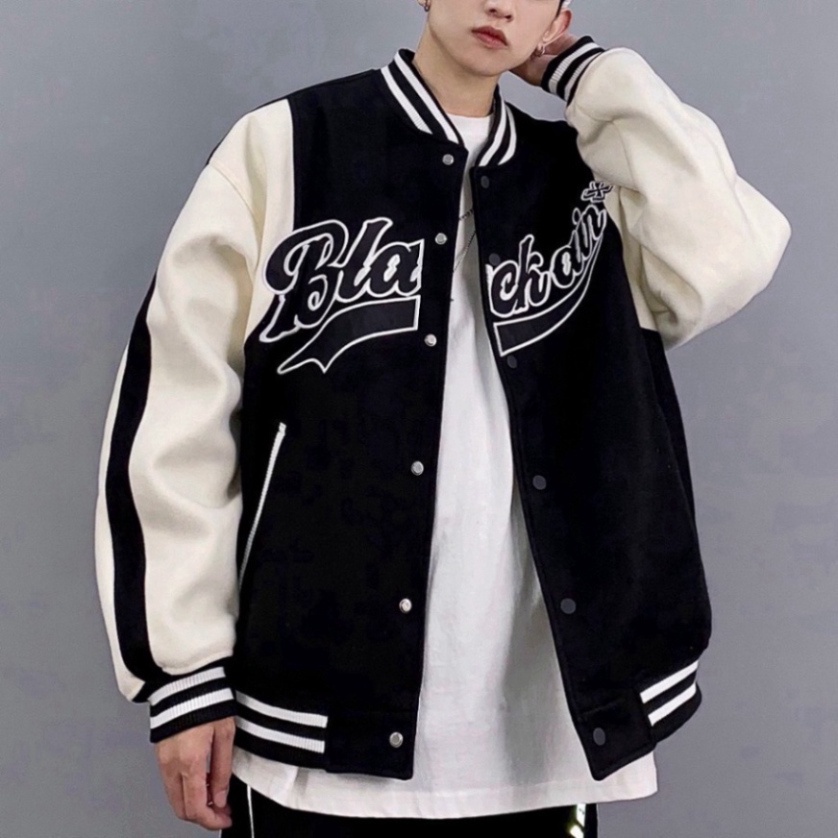 Áo khoác bomber nam nữ nỉ nhung tăm form rộng cao cấp, Áo khoác dù cardigan họa tiết tweed đẹp phối gió màu đen trắng K1