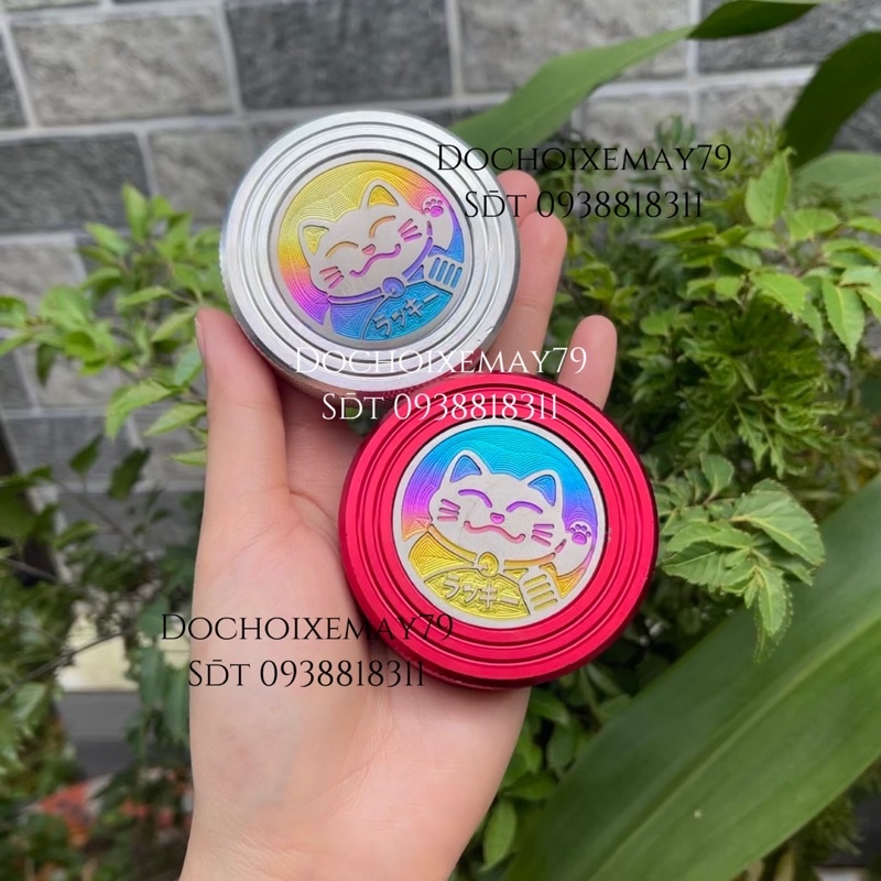 Chụp nắp xăng nhôm CNC kèm logo titan gắn mọi loại xe