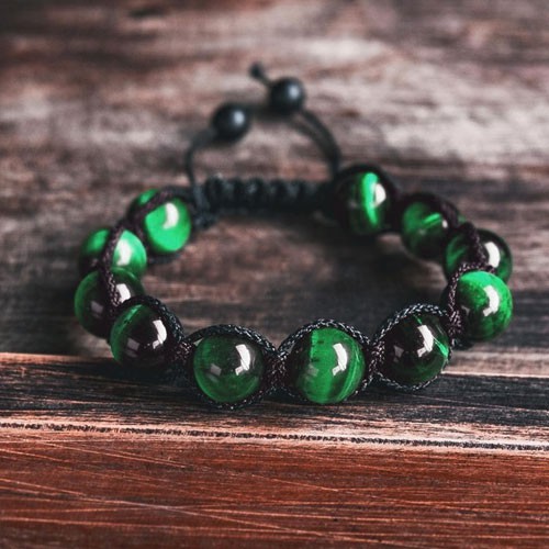 [QUÀ TẶNG/ LẮC TAY] Vòng tay phong thủy thời trang handmade xanh lá dây đan shamballa phật giáo