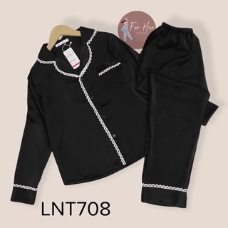 SET PIJAMA LỤA NGOC TRAI TRƠN DÀI TAY CAO CẤP