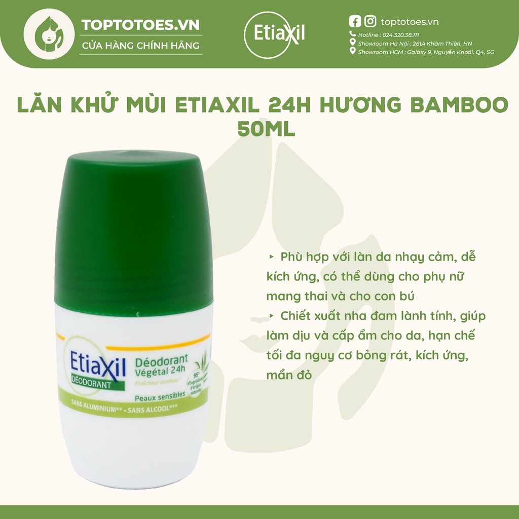 Lăn khử mùi hằng ngày Etiaxil Deodorant Roll-On 50ml [Nhập Khẩu Chính Hãng 100%]