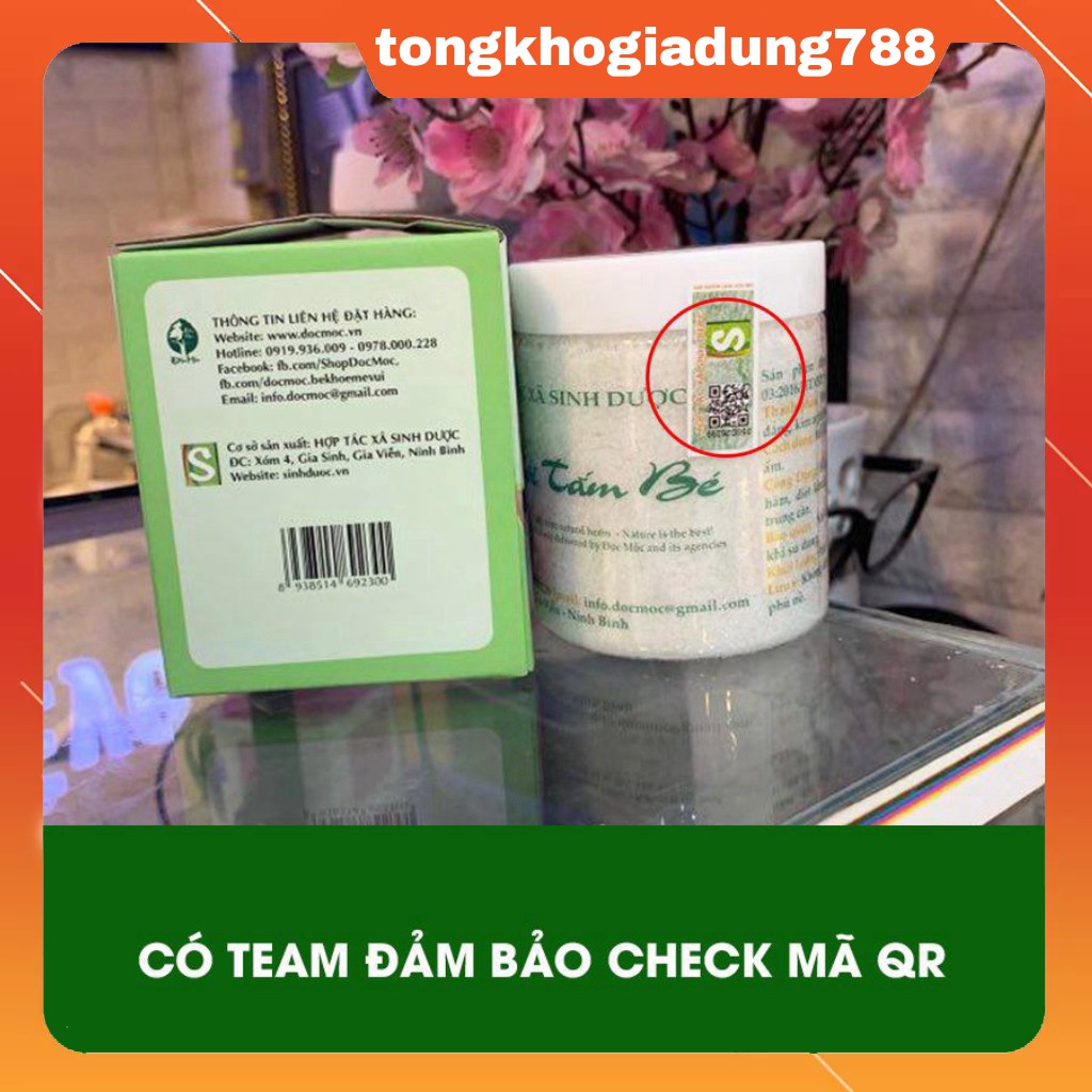 Muối tắm bé Độc Mộc 400G Muối Tắm  Bé Sinh Dược , TẮM RÔM SẨY, CỨT TRÂU, HĂM DA, MỒ HÔI TRỘM