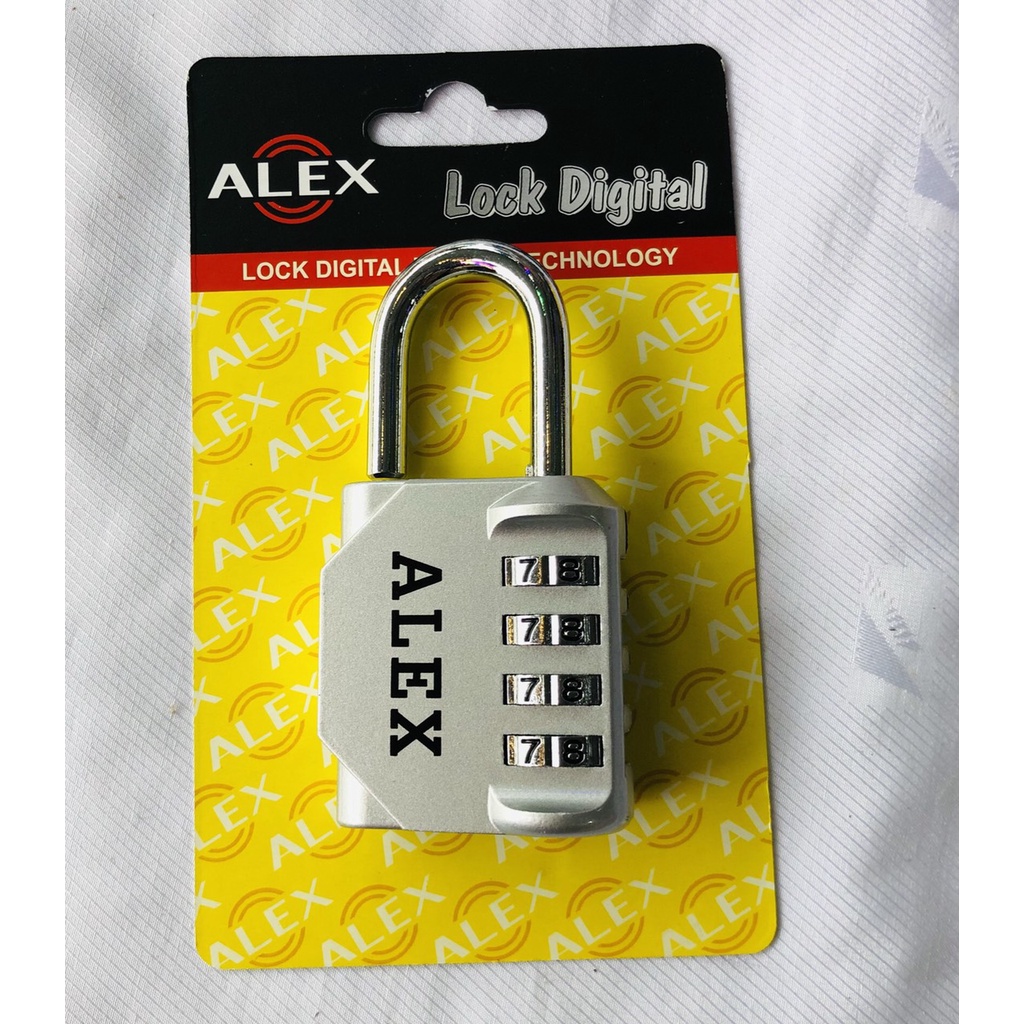 Ổ khóa số xoay ALEX bạc, phi 5ly, 4 số