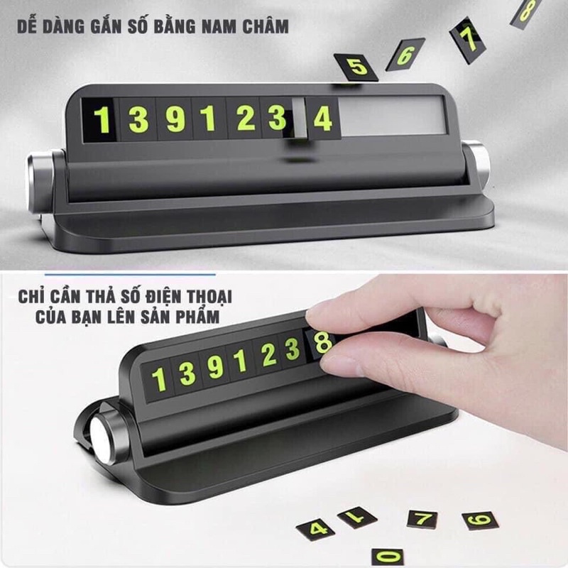 Bảng ghi số điện thoại cho xe ô tô khi dừng đỗ - Có giá đỡ điện thoại