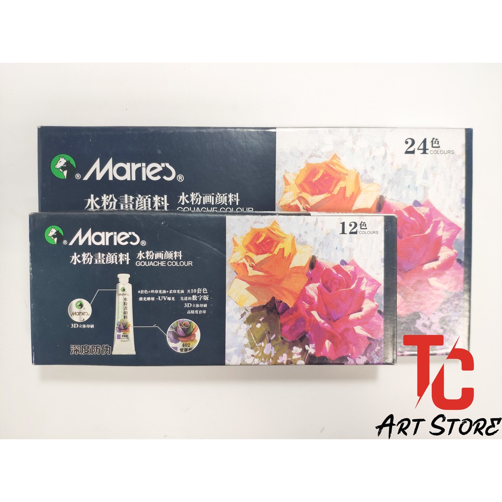 Bộ màu Acrylic MARIES set 12/18/24/36 màu - 12ml/ tuýp