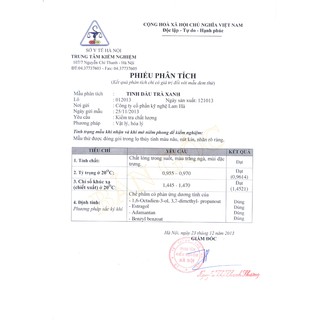 Tinh Dầu Trà Xanh Lam Hà (Chính Hãng) 10ml/50ml