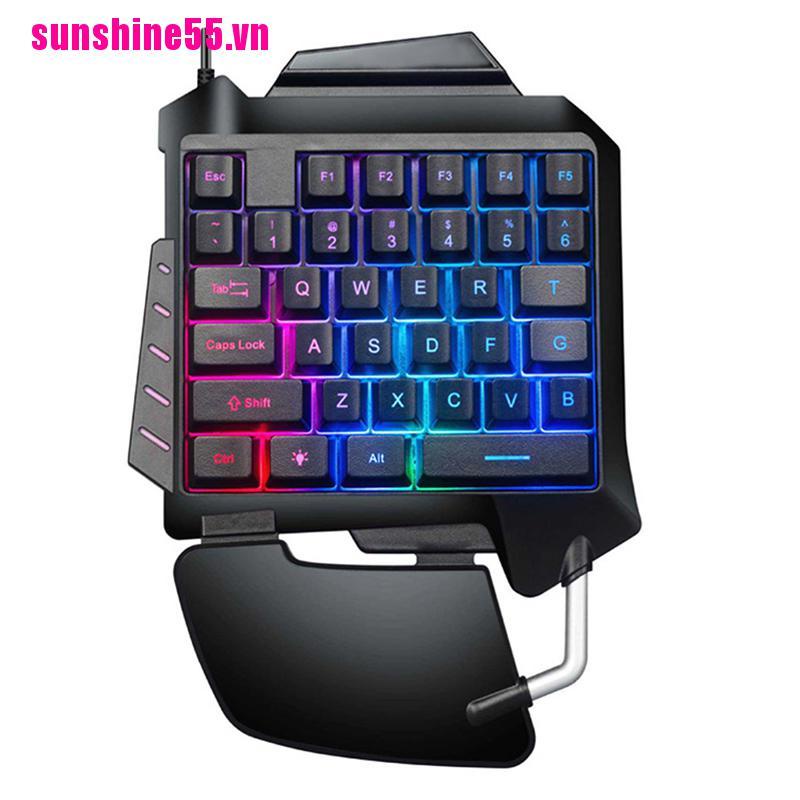 Bàn PhíM Cơ Gaming sunshine55 Một Tay CầM, Có ĐèN NềN RGB
