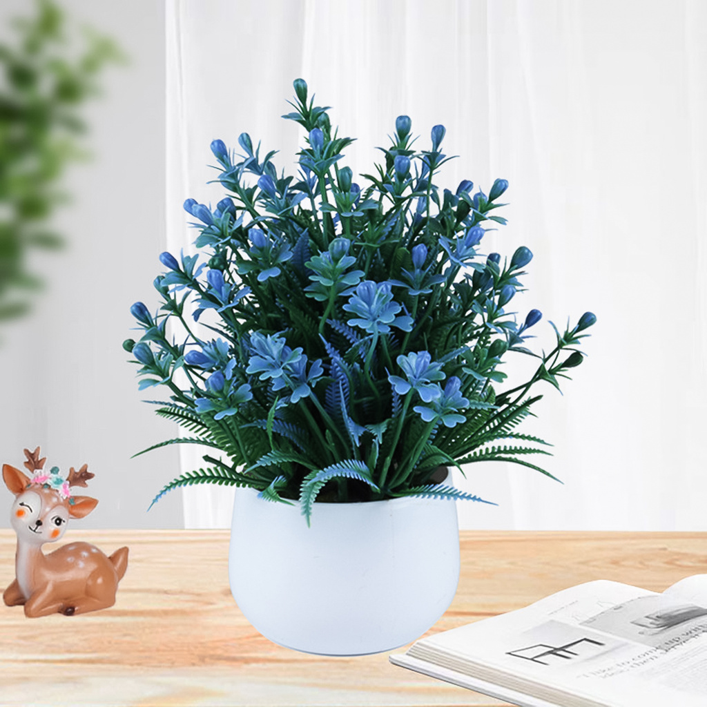 Chậu hoa giả trang trí nhà cửa xinh xắn