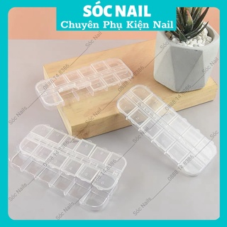 Khay Đựng Đá Nail , Khay Chia Đá Làm Móng 12 Ô