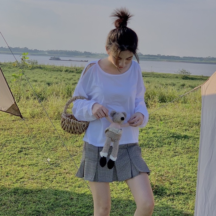 Áo thun trơn hở vai TKP84 1994closet
