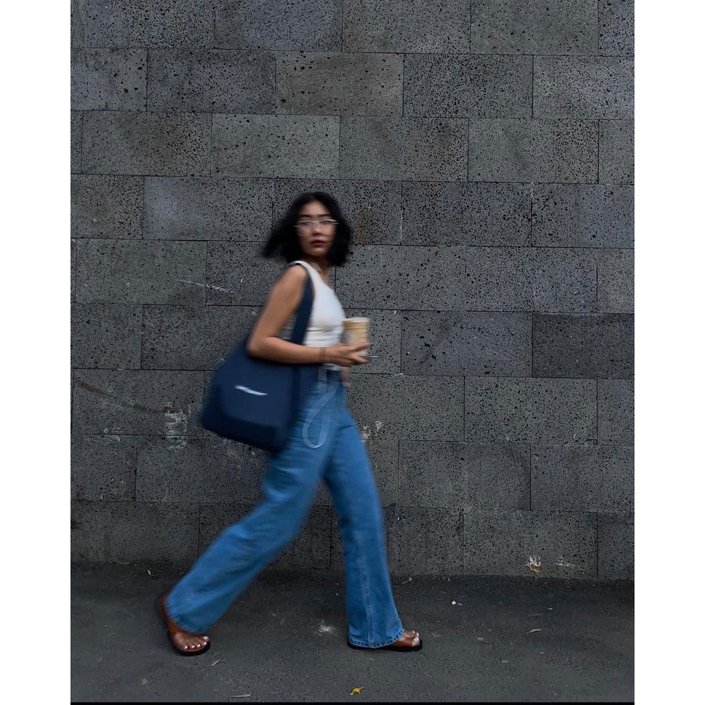 Là min - Túi Vải Tote Bag Xanh Denim