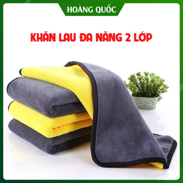 Khăn Lau, Khăn Lau Ô Tô, Khăn Lau Xe Hơi - Mềm Mịn, Không Gây Xước Xe, Dày Dặn 2 Lớp, Siêu Thấm Hút
