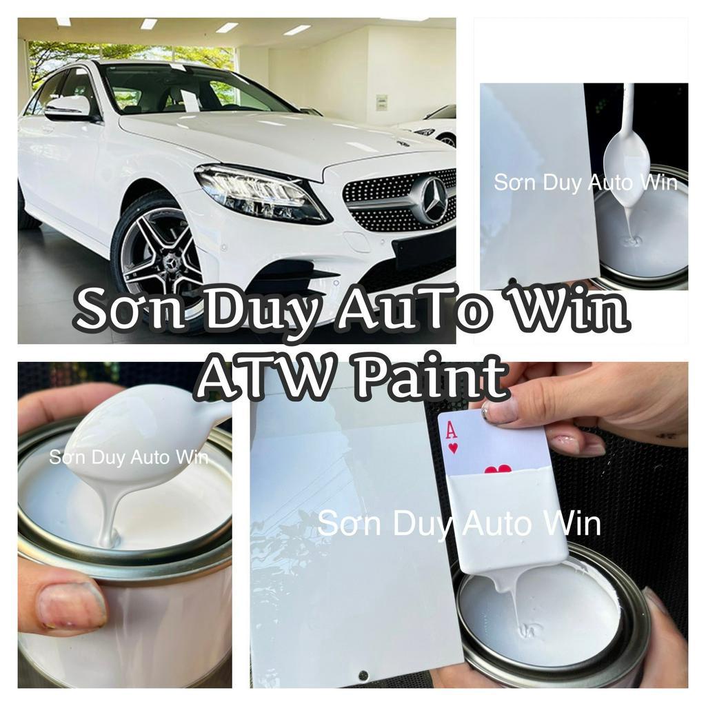 Màu trắng Mercedes C180 code 149- Sơn ô tô pha vi tính 1k phủ bóng