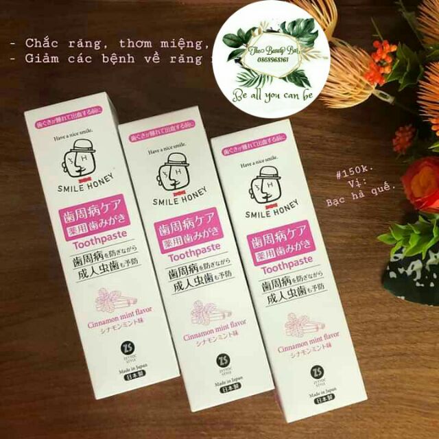 Kem đánh răng không chứa Flour - Zettoc Smile Honey 120g dành cho răng ê buốt, nhạy cảm, chảy máu chân răng