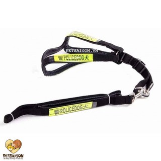 Bộ Dây Dắt Kèm Yếm Cho Chó Police