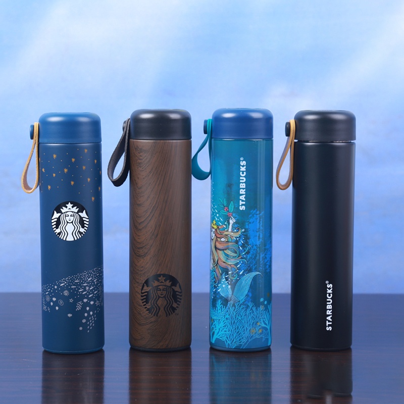 473ml Starbucks Stainless Steel 304 Insulation Cup Wood Grain Rope Coffee Cup Thermos spot Starbucks tumbler mug