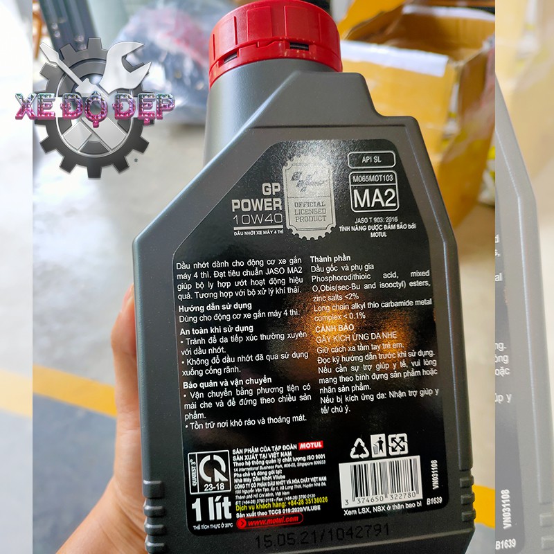 Nhớt Motul GP 4T 10w40 Chính Hãng Giá Rẻ Xe Số Phổ Thông