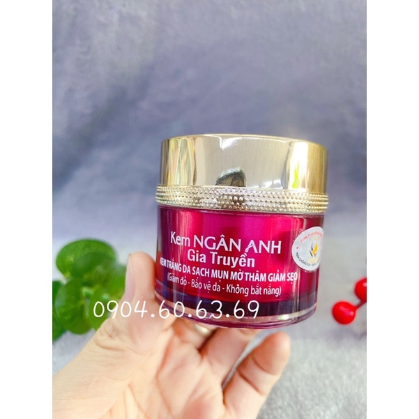 Kem NGÂN ANH GIA TRUYỀN 12g Trắng Da-Sạch Mụn-Mờ Thâm-Giảm Sẹo