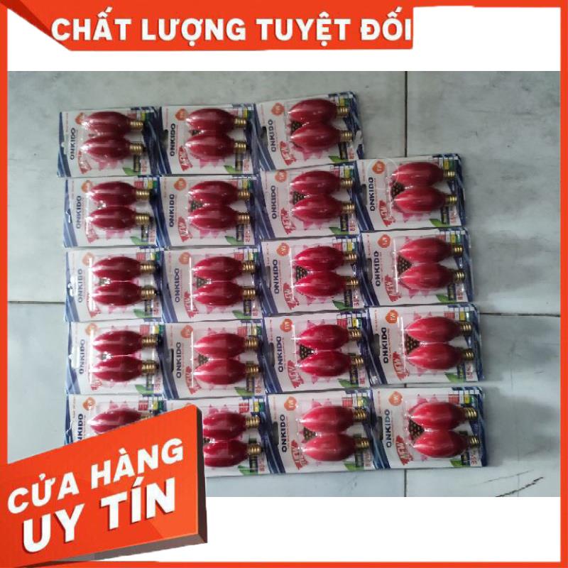 1 cặp 2 bóng đèn led trái ớt e12 màu đỏ