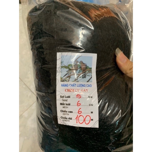 lưới bắt chim 6cm cao 6m dài 100m bắt cu gáy bắt các loại chim to hàng thái lan cực nhậy vip bdshad8
