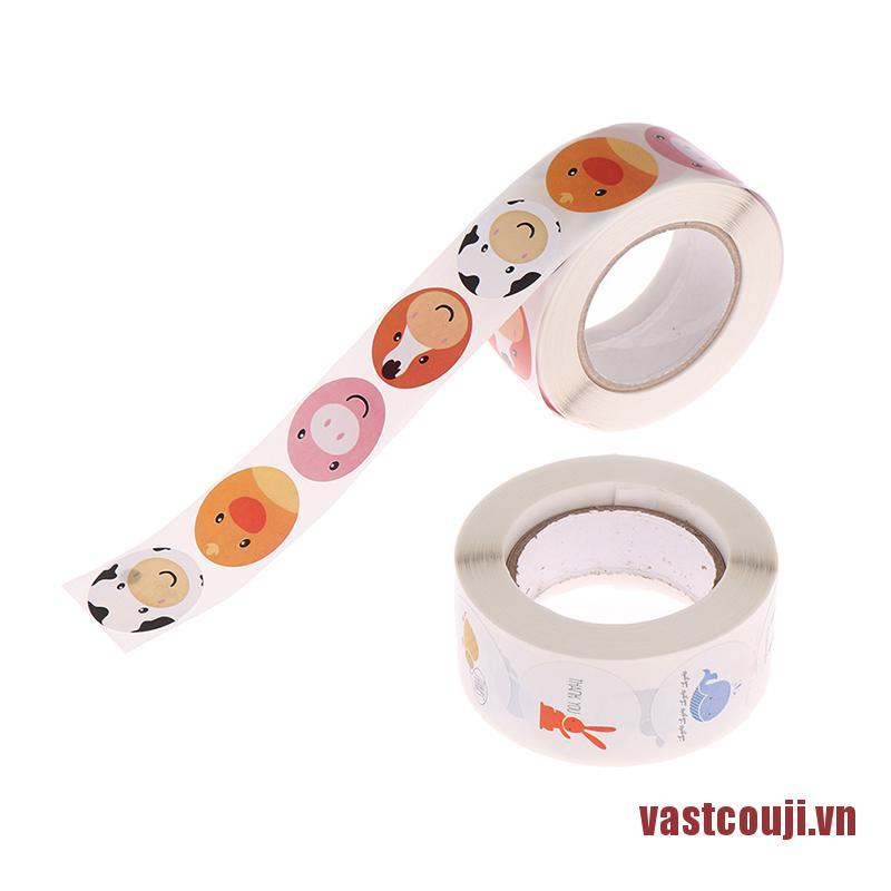 VastcouJI 500Pcs Funny Animal Stickers Roll Classic Cute Waterproof Farm Package St