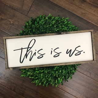 Tranh treo tường bằng gỗ This is Us decor trang trí treo tường
