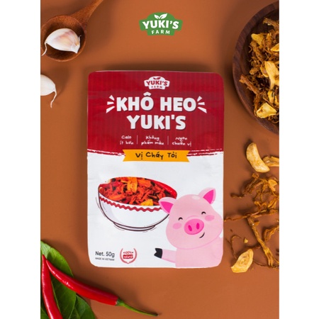 Khô Heo Cháy Tỏi 50g YUKI FARM - Thực Phẩm Sấy Khô Heo Khô Gà Ngon Giòn Chuẩn Vị - Đồ Ăn Vặt Việt Nam Chất Lượng Cao | BigBuy360 - bigbuy360.vn
