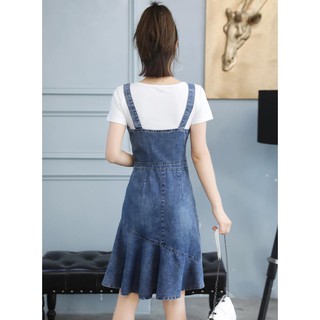Set đầm yếm Jean đuôi cá BD215