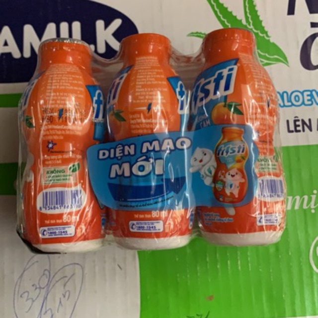 Sữa chua uống Fristi hương Cam chai 80ml (lốc 6 chai)