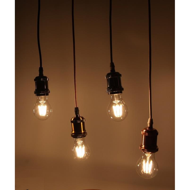 Bộ 3 dây đèn thả cổ điển bóng led Edison A60 6W