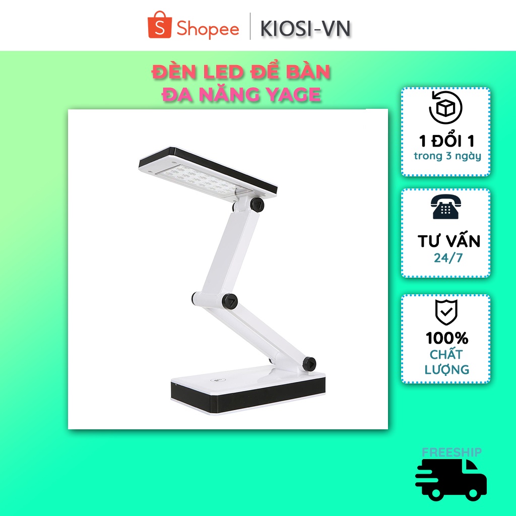 Đèn học để bàn Yage 5908C, Đèn LED Sạc Để Bàn Ký Túc Xá Sinh Viên Cao Cấp bảo Vệ Mắt - BH 1 ĐỔI 1