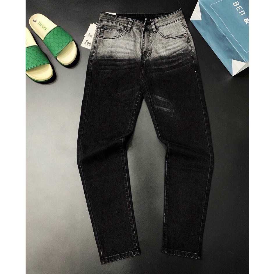Quần jean nam đen trơn cao cấp-chất bò co dãn 4 chiều-from chuẫn thời trang Lady-Hn Store88 TS122