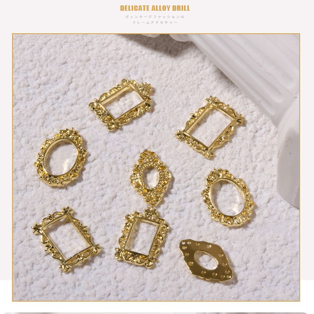 [Hàng mới về] Gói 5 phụ kiện trang trí móng bằng hợp kim 3D DIY thời trang đẹp mắt