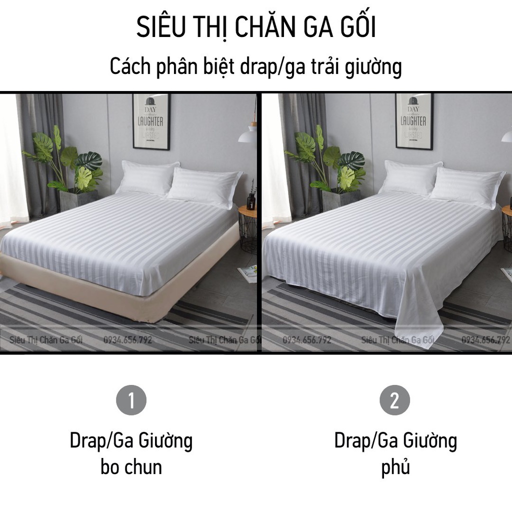 Bộ Chăn Ga Gối Khách Sạn Cotton 3F 4 Món - Siêu Thị Chăn Ga Gối - Cung Cấp Chăn Ga Khách Sạn, Nhà Nghỉ, Home Stay