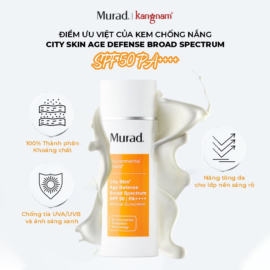 [Mã FMCGM100 - 10% đơn 500K] Serum sáng da vita-C sáng da ngừa nám Murad 30ml TẶNG Kem chống nắng khoáng chất Murad 50ml